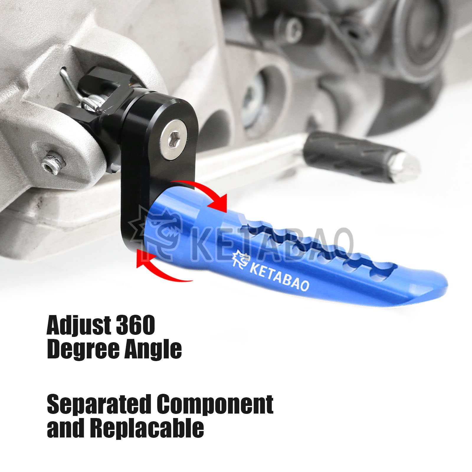 Blue 25mm Extended Front Foot Pegs BOB For Kawasaki Ninja ZX-25R