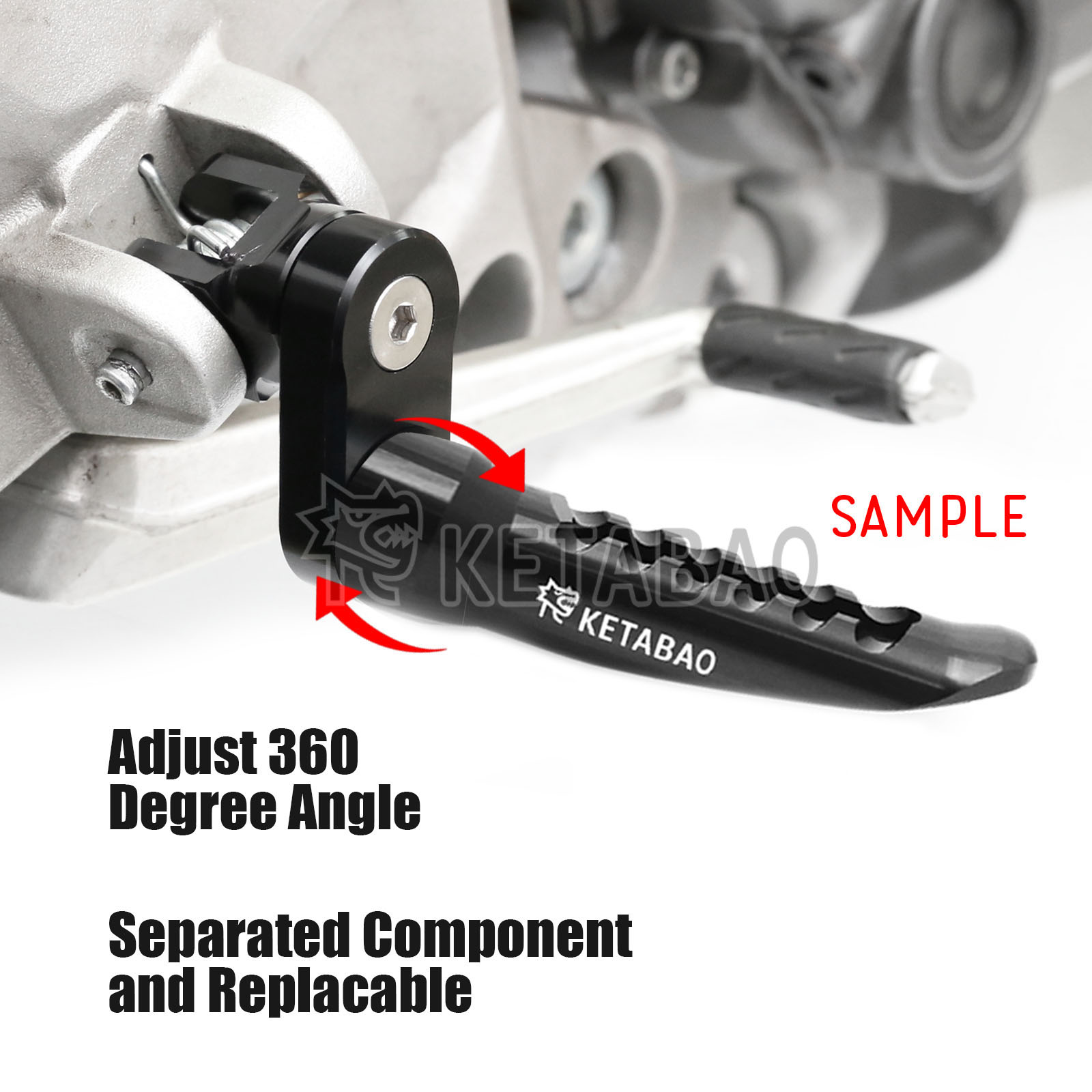 Red BOB 1 inch Lower Rear Foot Pegs For ZX-6R NINJA ZX-600 97 98