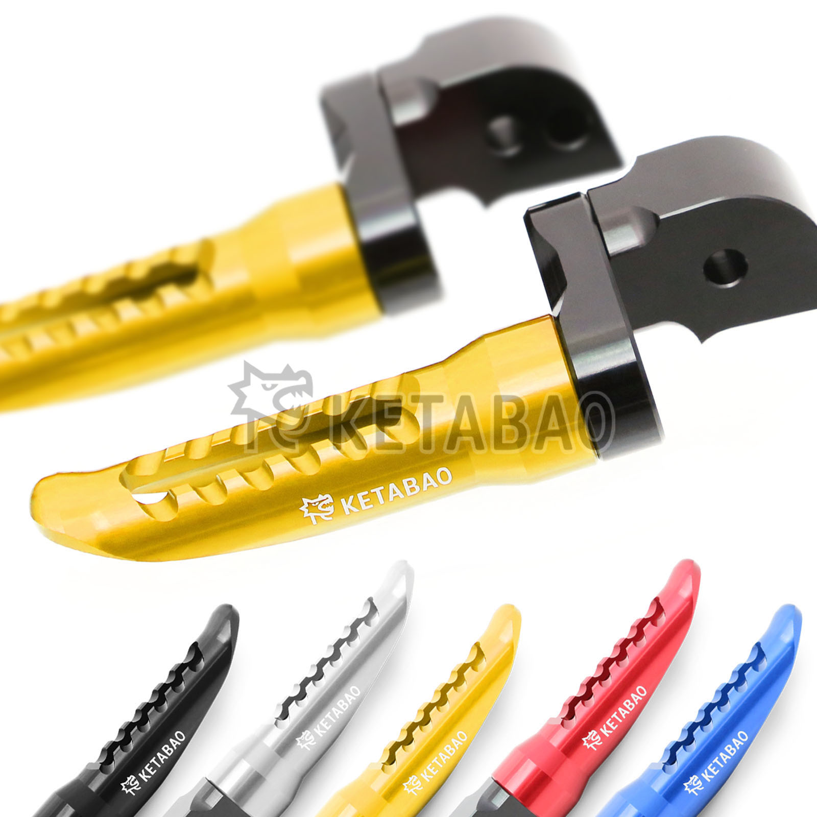 Gold BOB 1 inch Lower Rear Foot Pegs For ZZR 1400 ZX-14