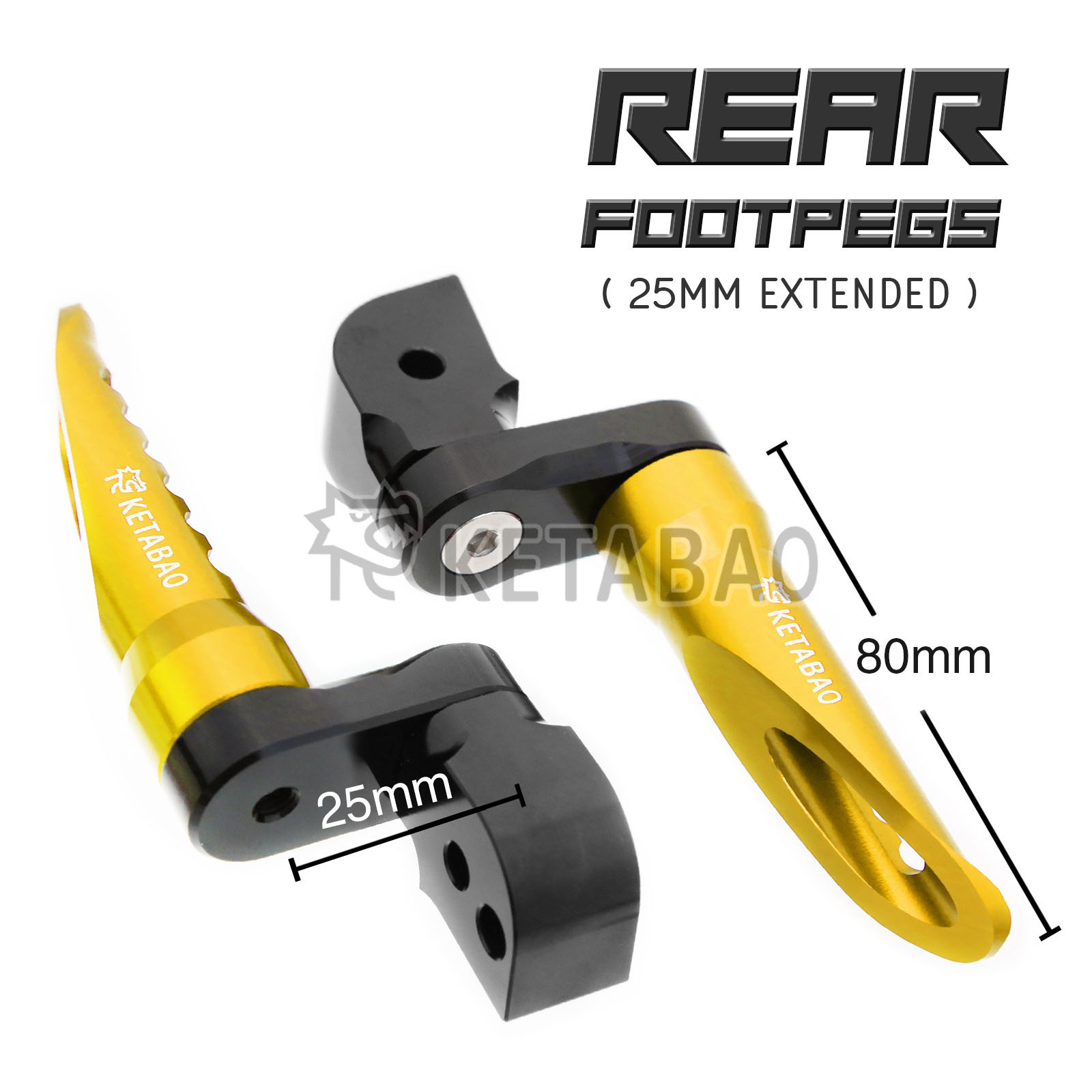 Red BOB 1 inch Lower Rear Foot Pegs For ZX-6R NINJA ZX-600 97 98