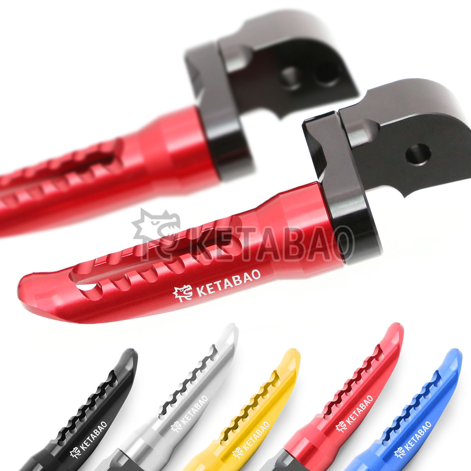 Red BOB 1 inch Lower Rear Foot Pegs For ZX-6R NINJA ZX-600 97 98
