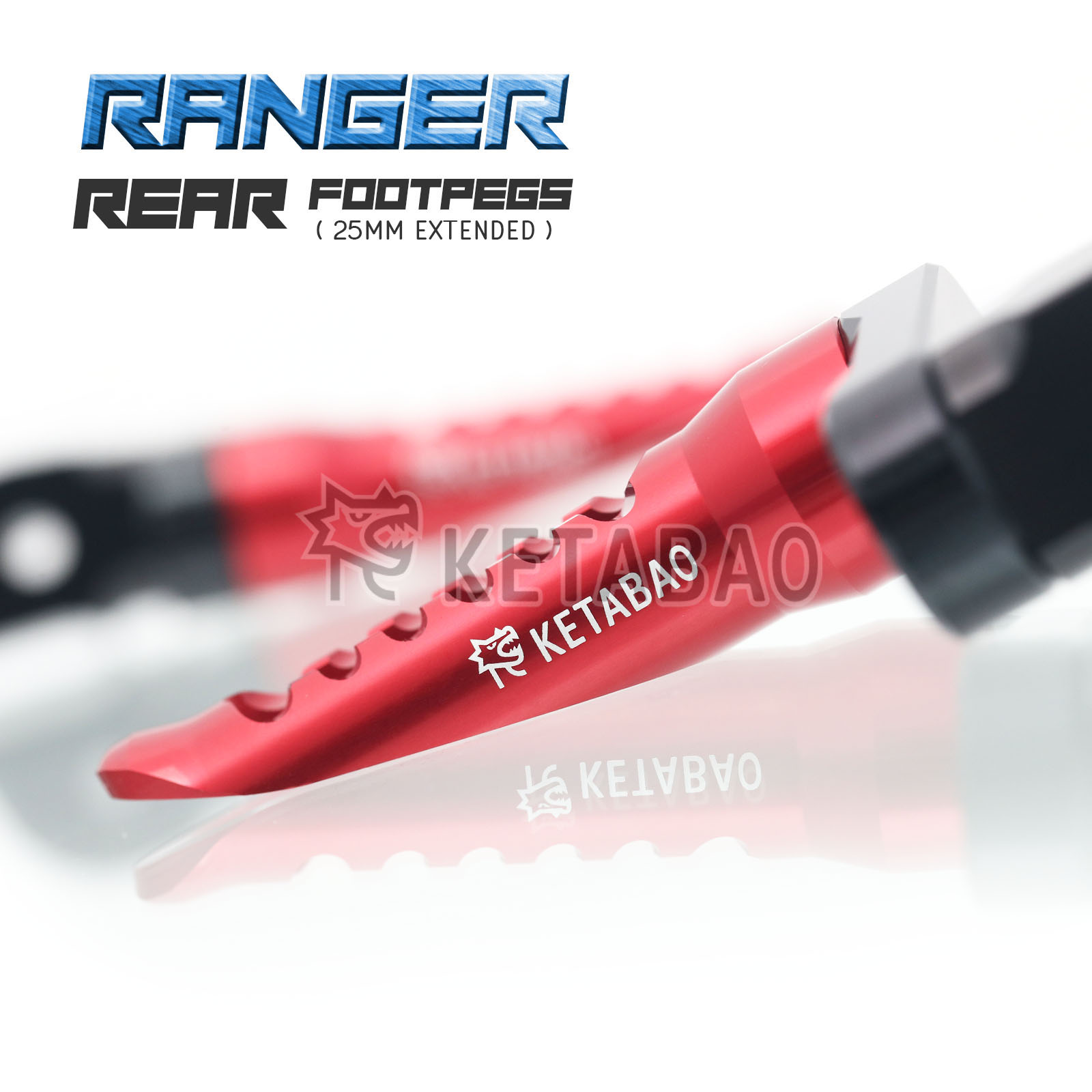 Titanium BOB 1 inch Lower Rear Foot Pegs For Kawasaki Ninja ZX-25R