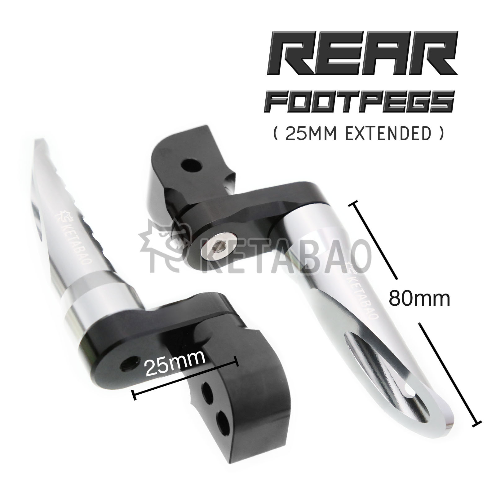 Gold BOB 1 inch Lower Rear Foot Pegs For ZZR 1400 ZX-14