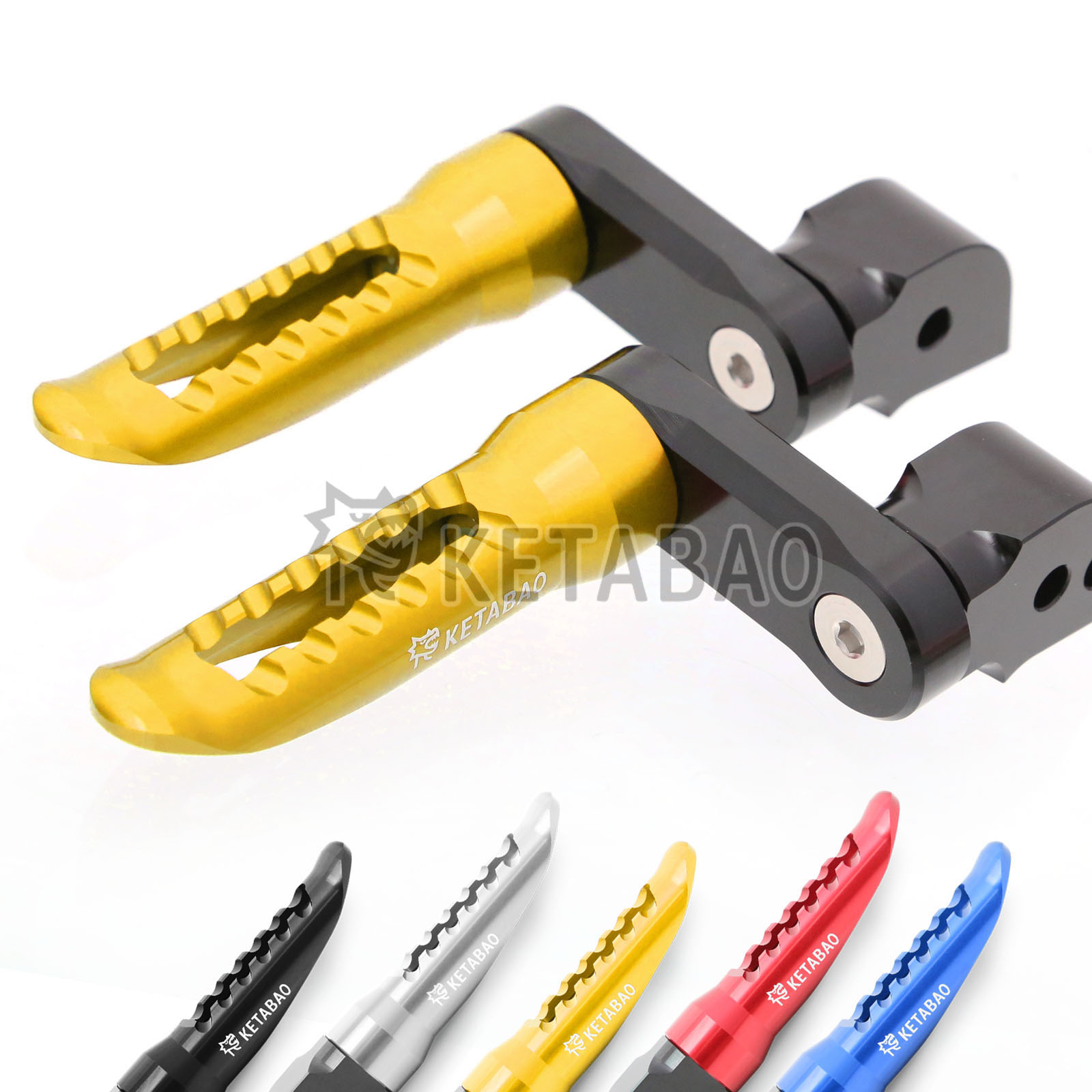 Black BOB 1.5 inch Lower Rear Foot Pegs For ZX-10R 04 05 06 07 08