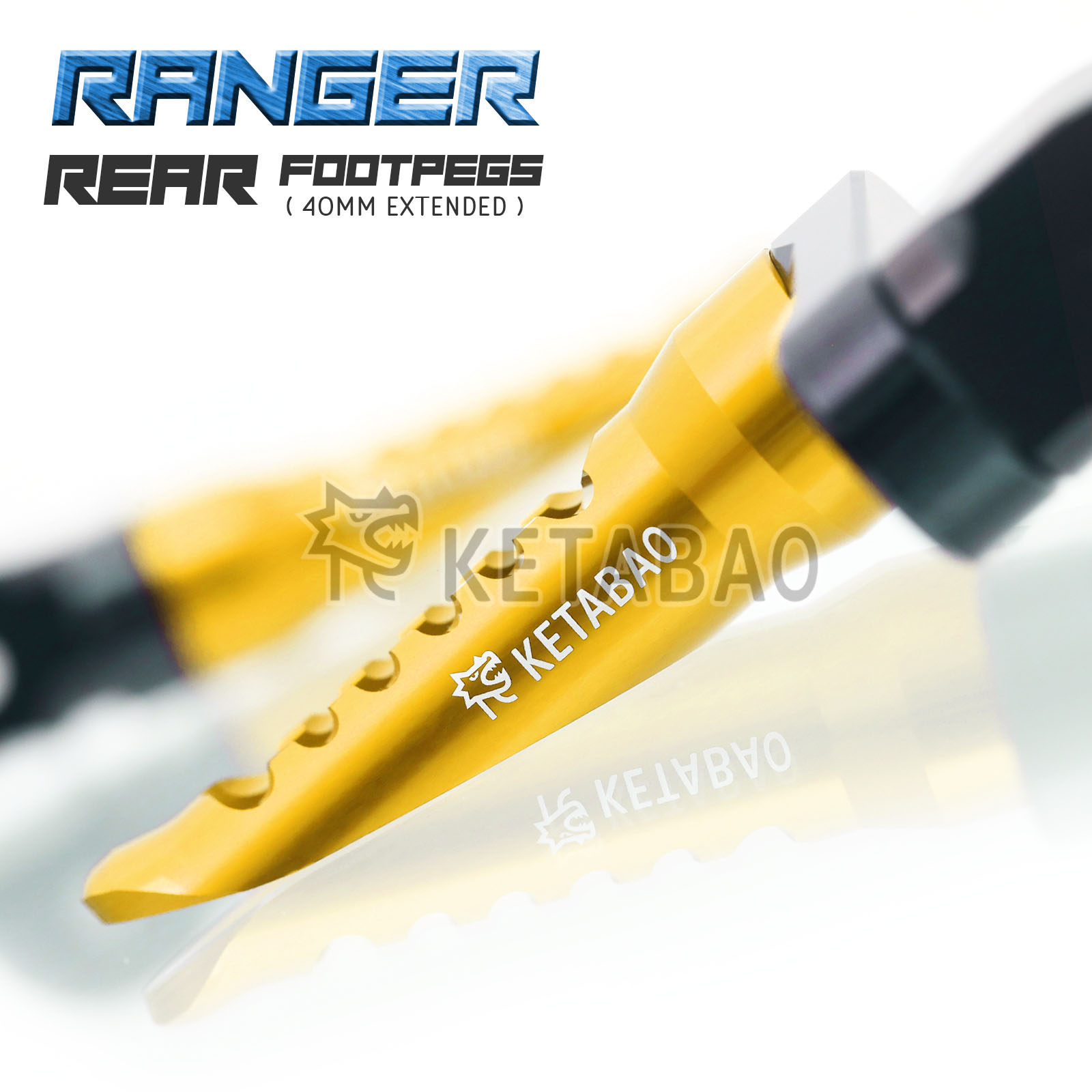 Titanium BOB 1.5 inch Lower Rear Foot Pegs For ZZR 1100 Ninja ZX