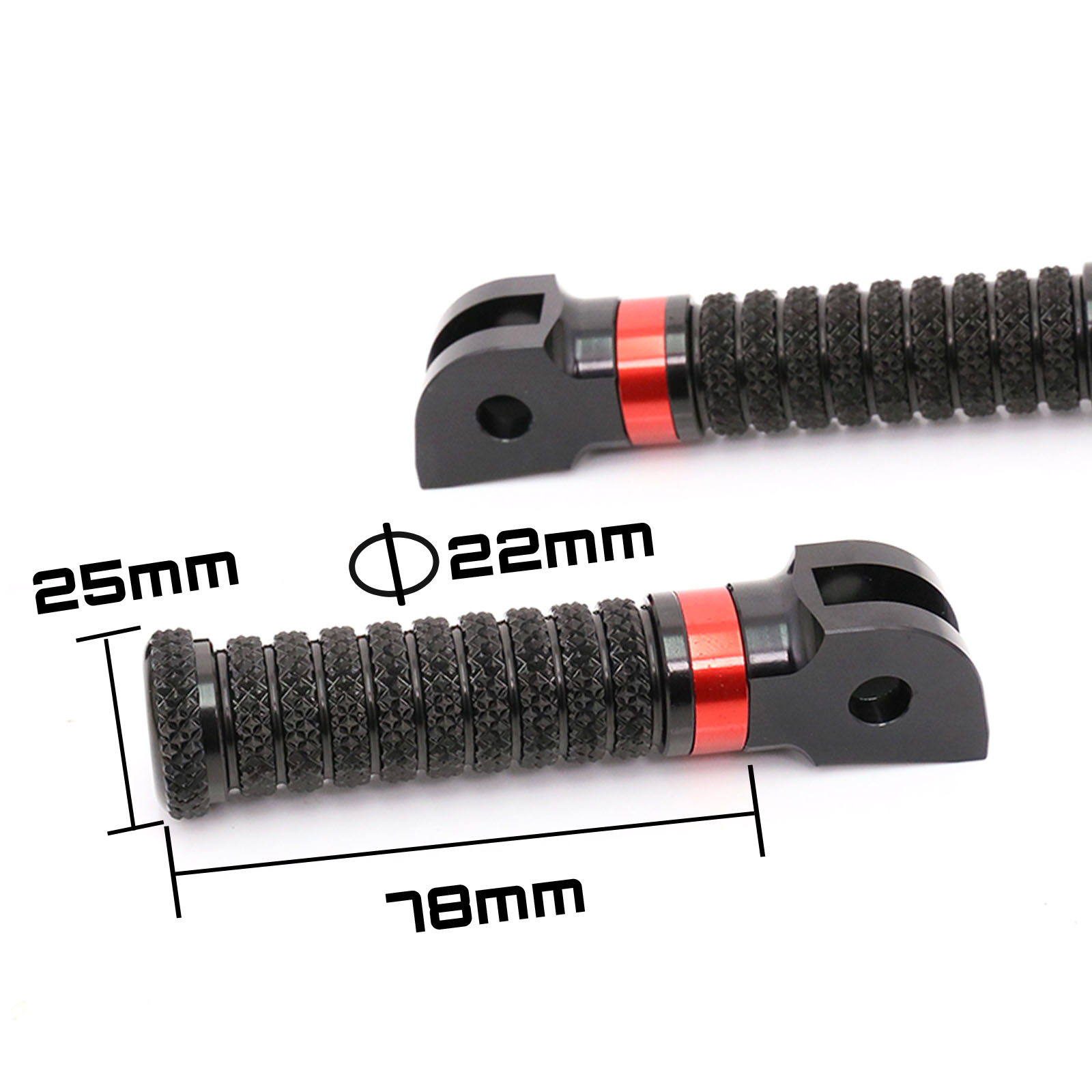 RRING Red Front Pedal Foot Pegs For ZX-12R Ninja 00 01 02 03 04 05
