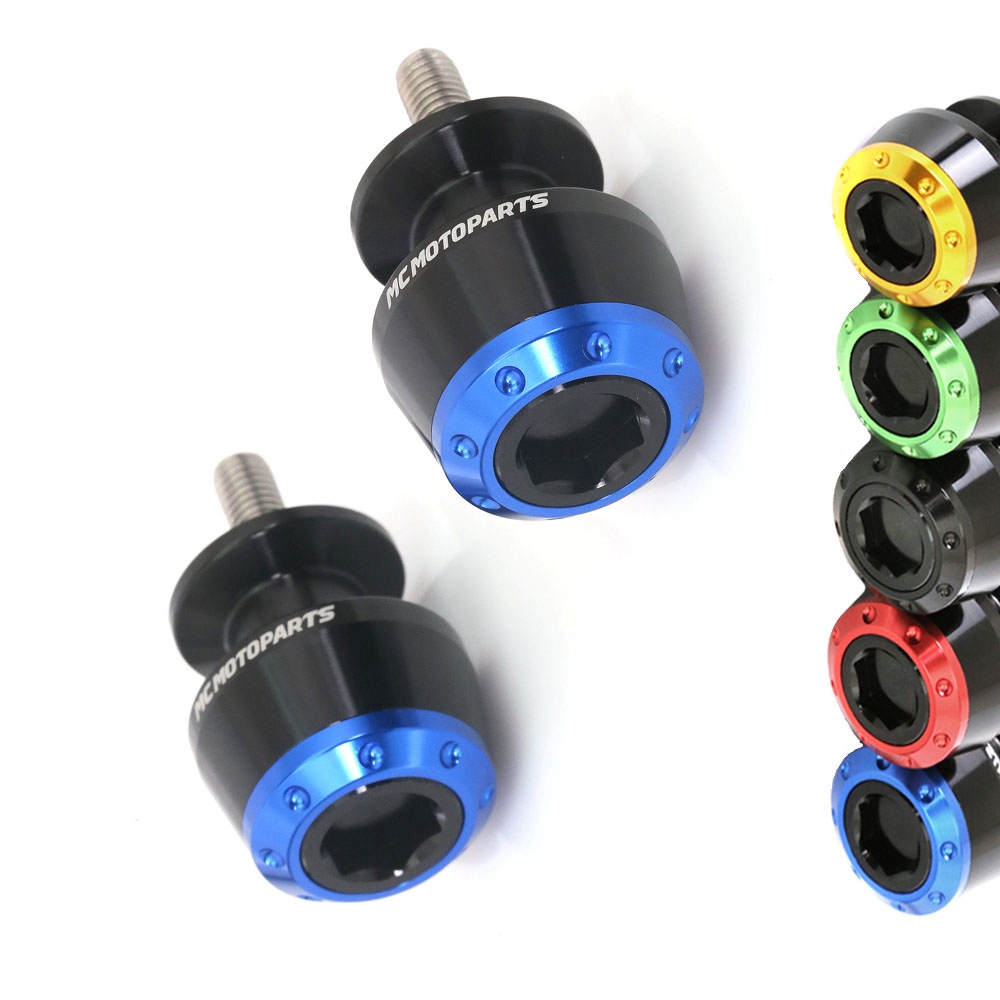 Blue ATOM CNC Racing Swingarm Spools M6 For MT-01 MT-03 05 06 07