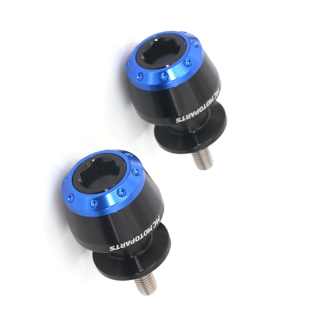 Blue ATOM CNC Racing Swingarm Spools M8 For BANDIT GSX650F GSX1250