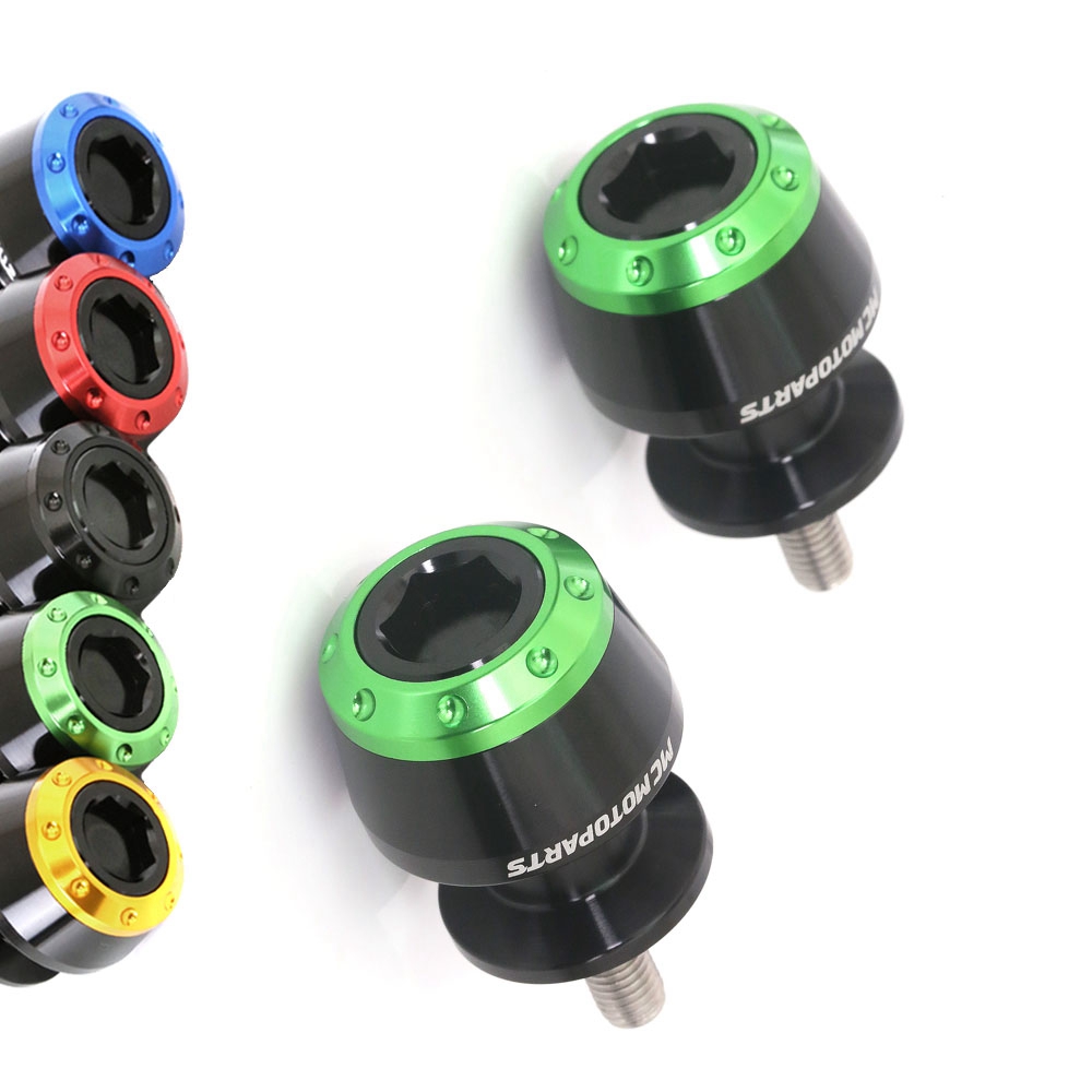 Green ATOM CNC Racing Swingarm Spools M8 For Ninja ZX-25R 20 21 22