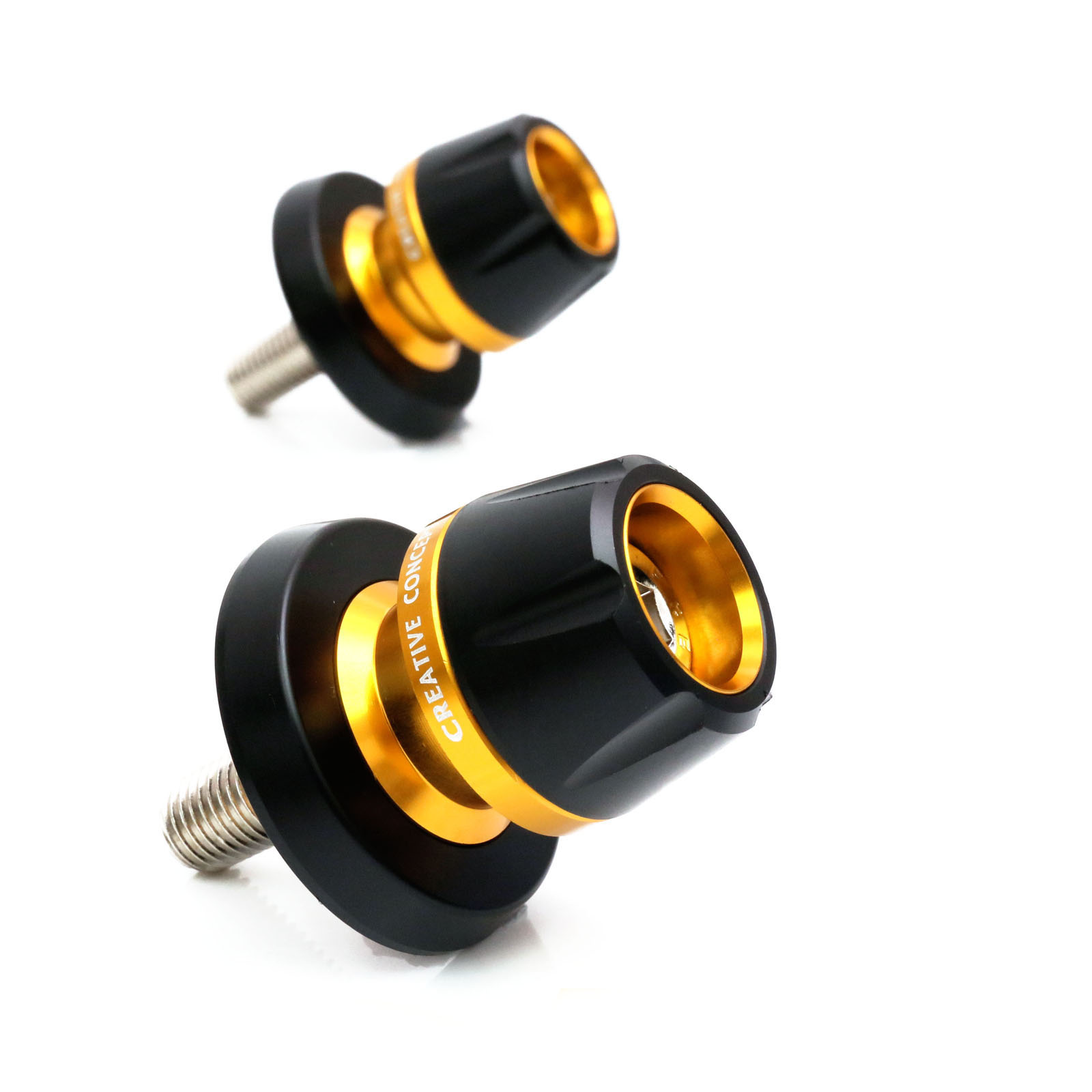Gold BB01 CNC M8 Rear Swing Arm Spools For Kawasaki ZX-6R 636 13