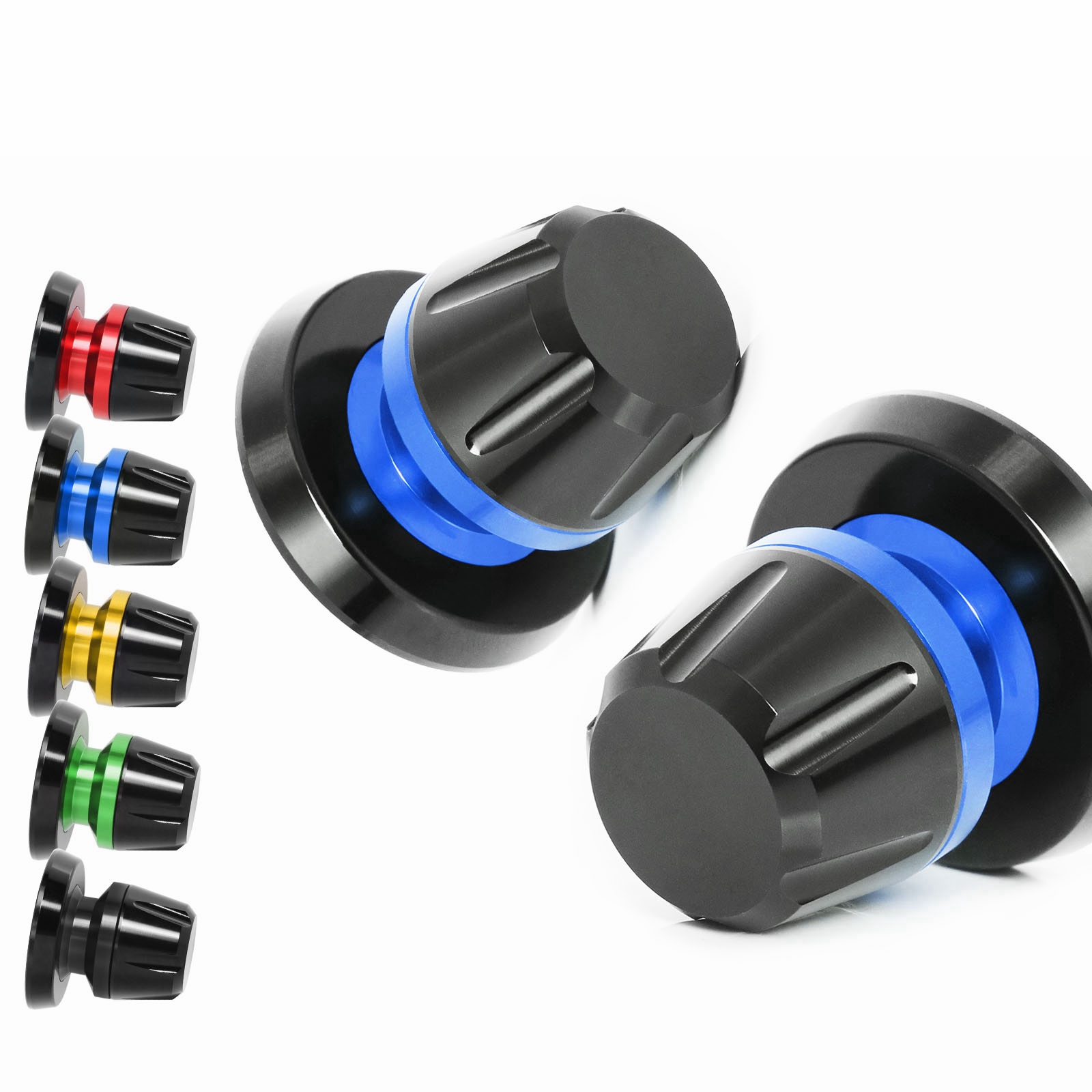 Blue L-Sonic CNC M8 Rear Swing Arm Spools For Ninja ZX-25R 20 21