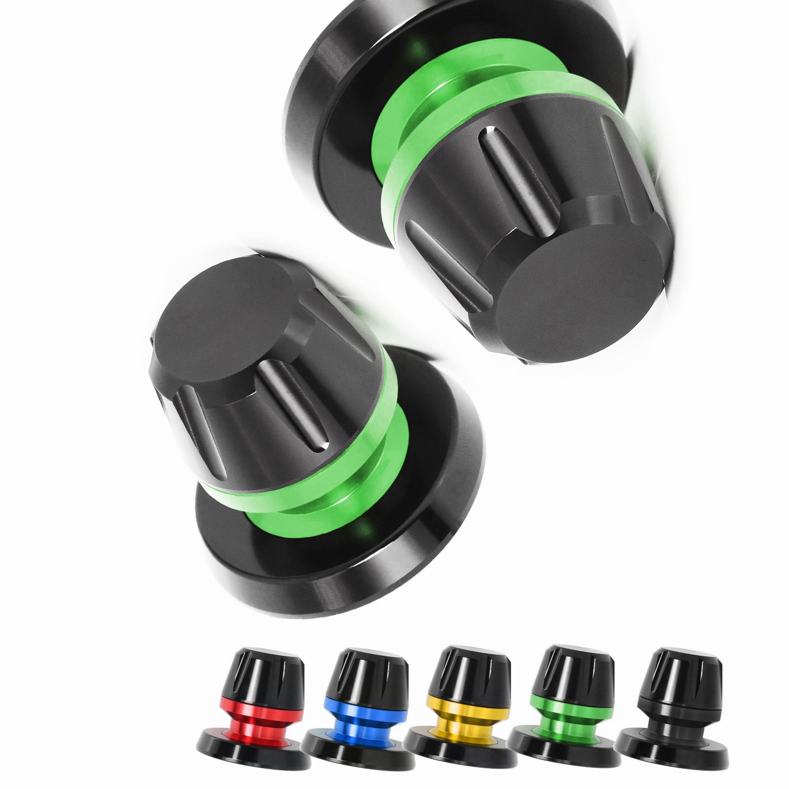Black L-Sonic CNC M8 Rear Swing Arm Spools For ZX-6R 636 13 14 15