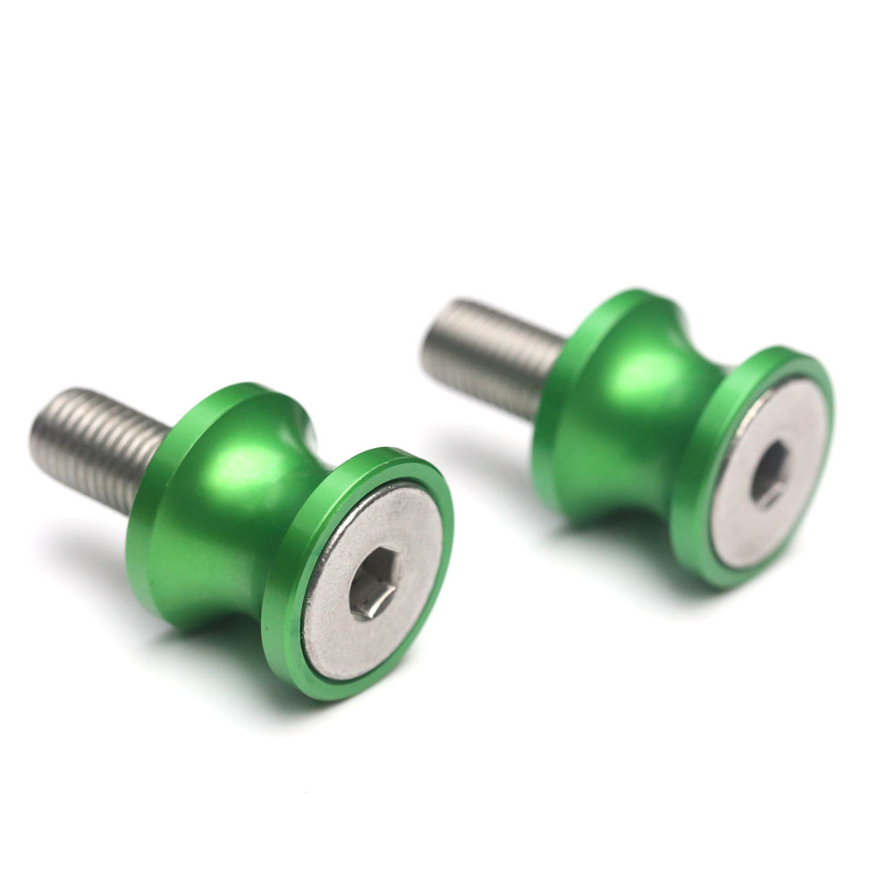 Green M8 Rear Bobbins Swingarm Spools XP For Kawasaki Z900 RS