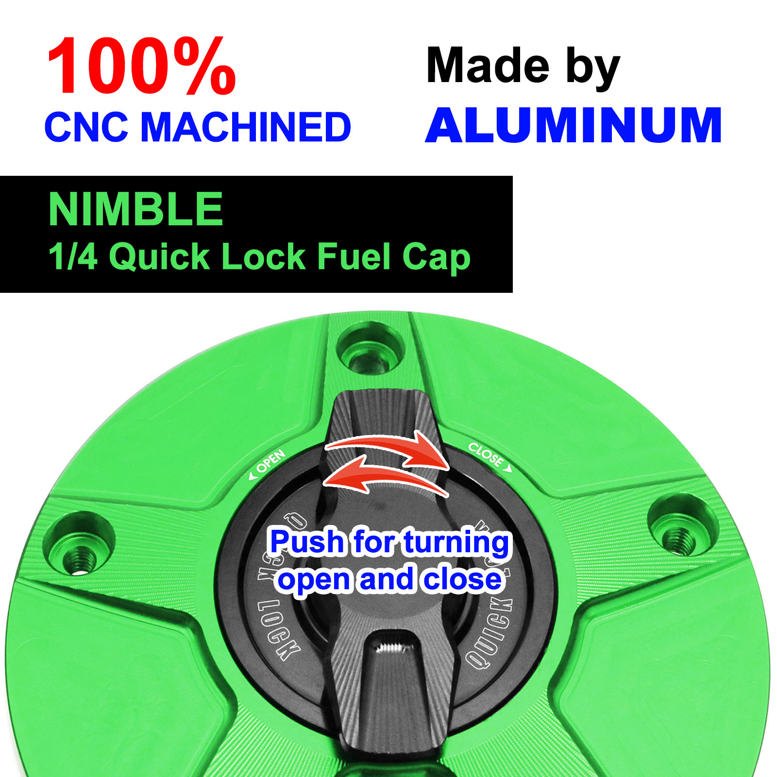 Green CNC NIMBLE Motorcycle Fuel Caps For Z125 /PRO 16 17 18 19 20