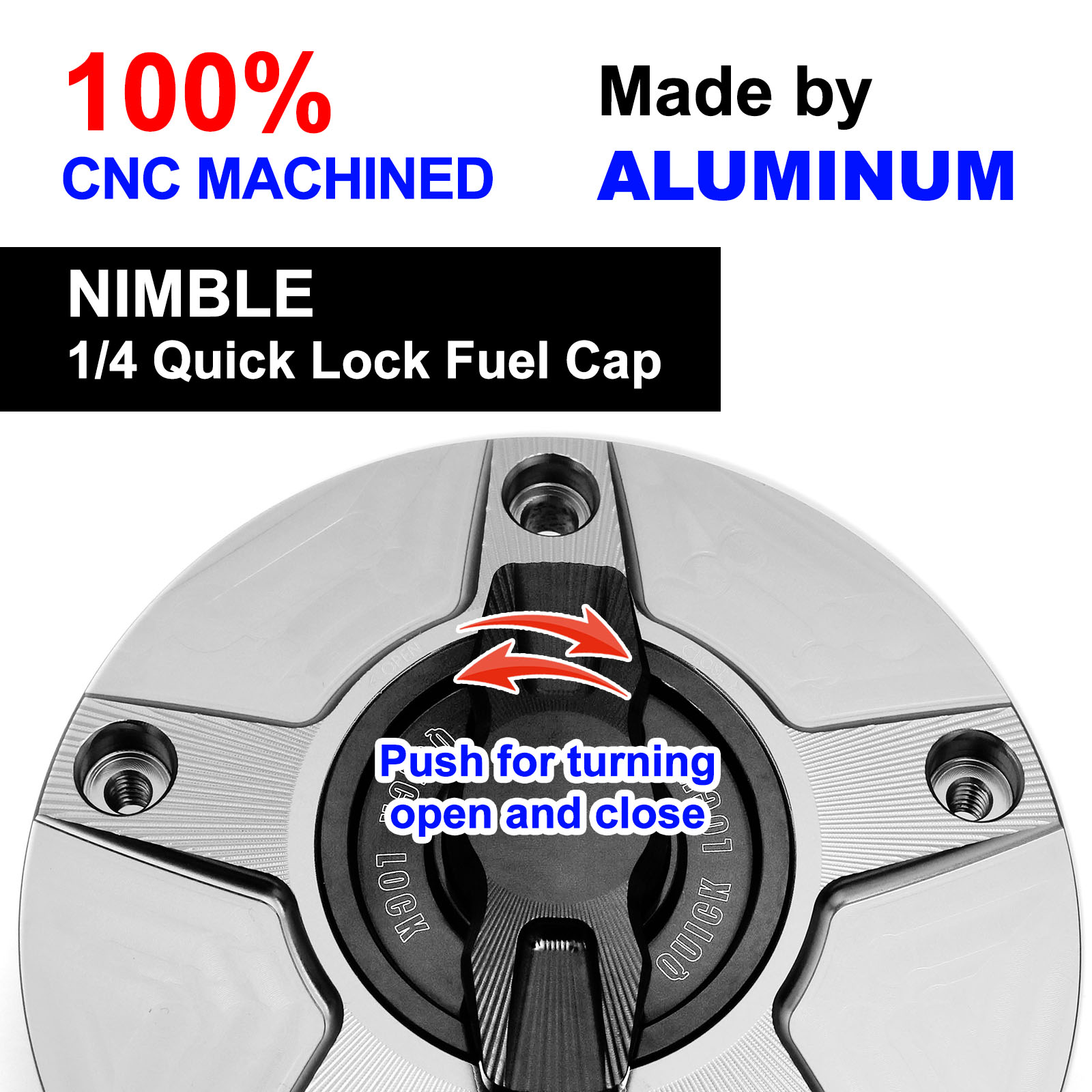 TIT CNC NIMBLE Motorcycle Fuel Caps For ZX-10R Ninja 14 15 16 17