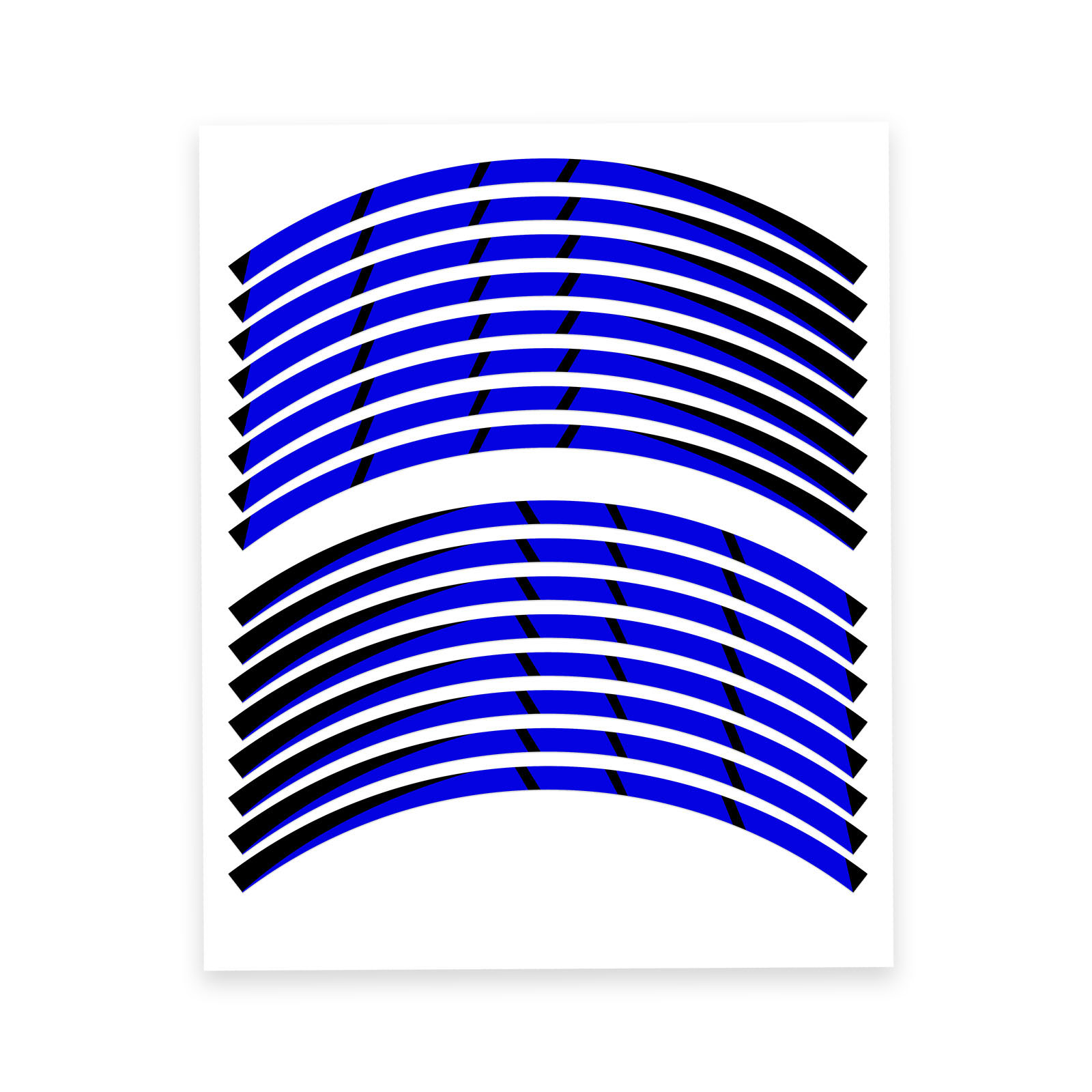 Blue 17 inch Tape Stripe Rim Stickers S01B For Triumph STREET TRIPLE 675 07-21 - Picture 10 of 15