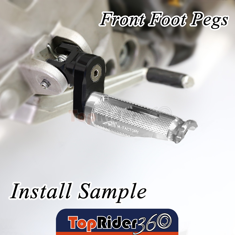 SILVER Shinobi 25mm Extend Front Foot Pegs For Kawasaki ZX SILVER Shinobi 25mm Extend Front Foot Pegs For Kawasaki ZX