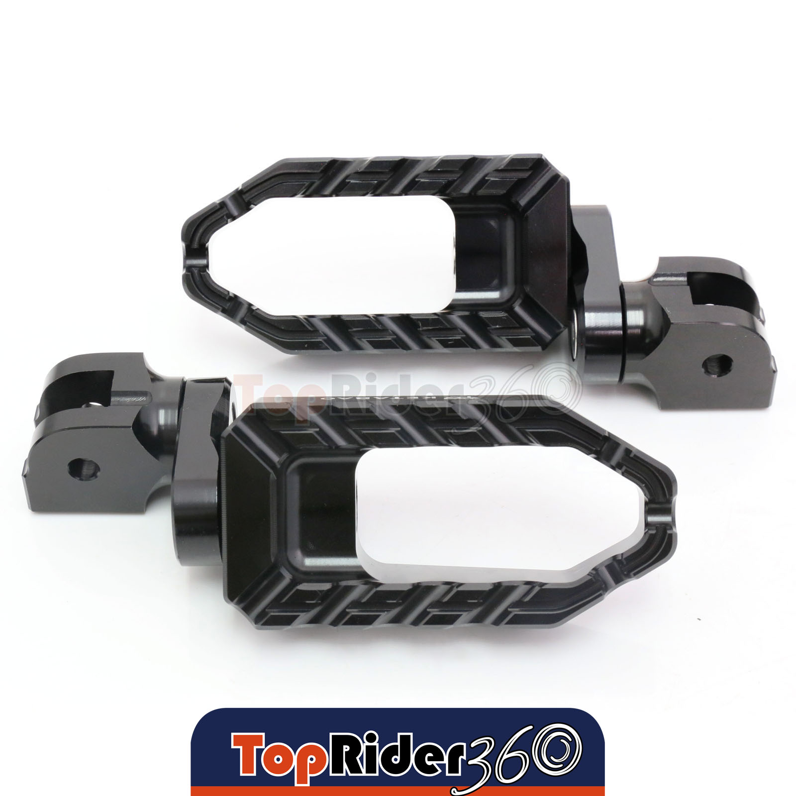 BLACK 25mm Extender BUZZ Rider Footpegs For Kawasaki ZX-10R 04-10