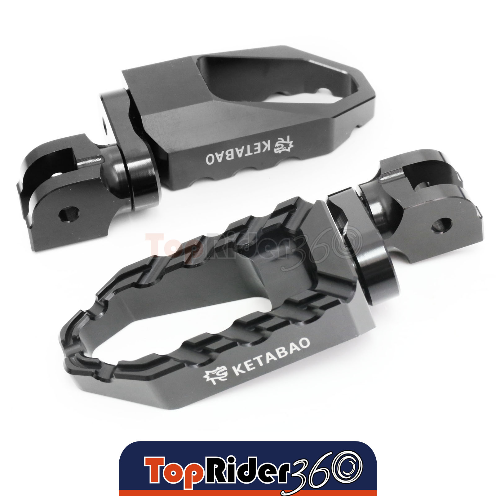 BLACK 25mm Extender BUZZ Rider Footpegs For Kawasaki ZX-10R 04-10