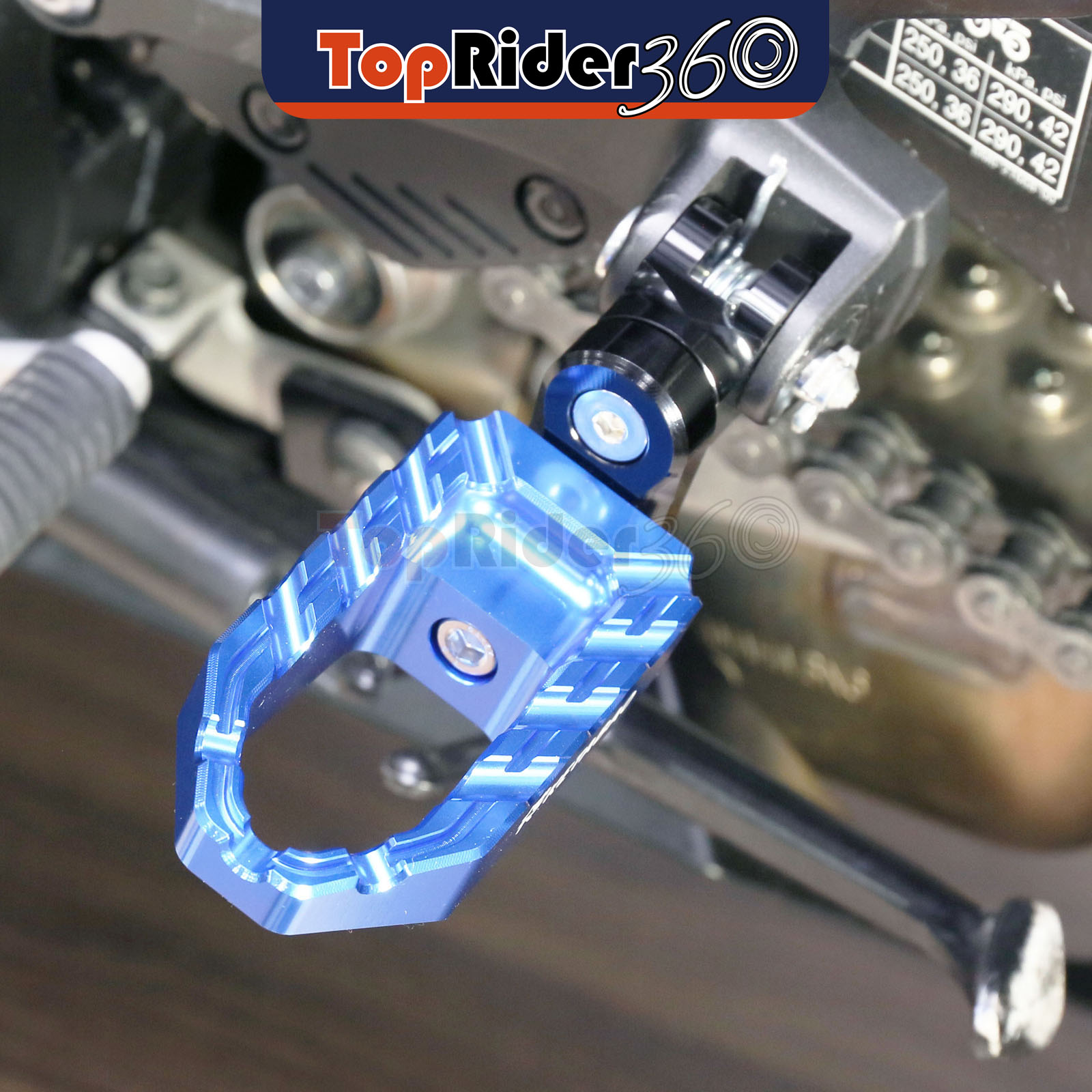 BLUE 25mm Extended BUZZ Front Foot Pegs For Kawasaki ZX-10R 04-10