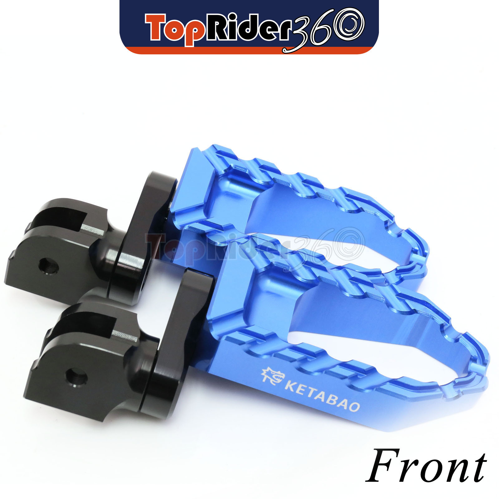 BLUE 25mm Extended BUZZ Front Foot Pegs For Kawasaki ZX-10R 04-10