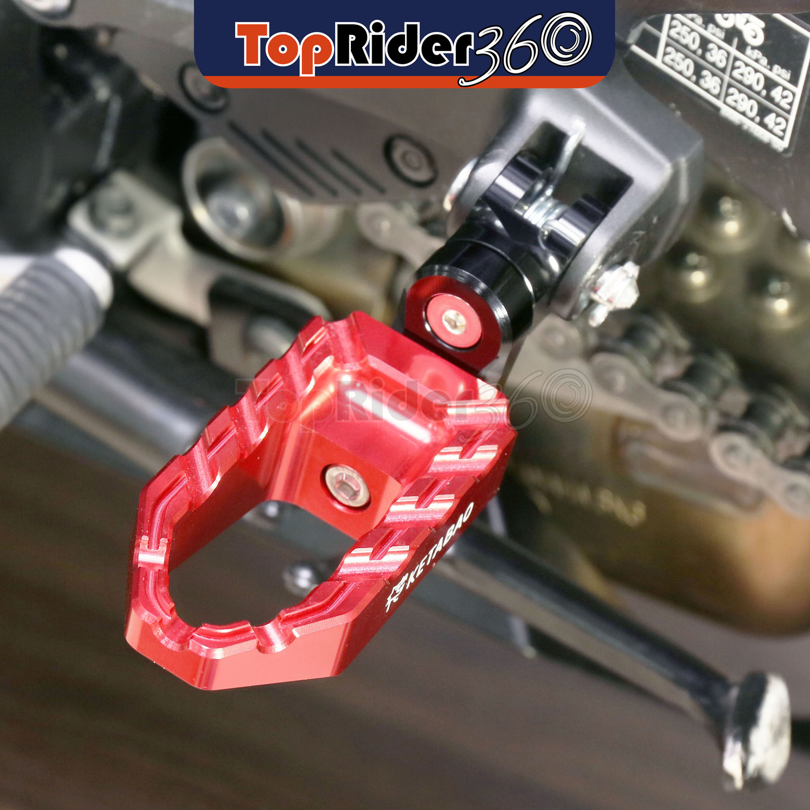 RED 25mm Extended BUZZ Front Foot Pegs For Kawasaki ZX-10R 04-10