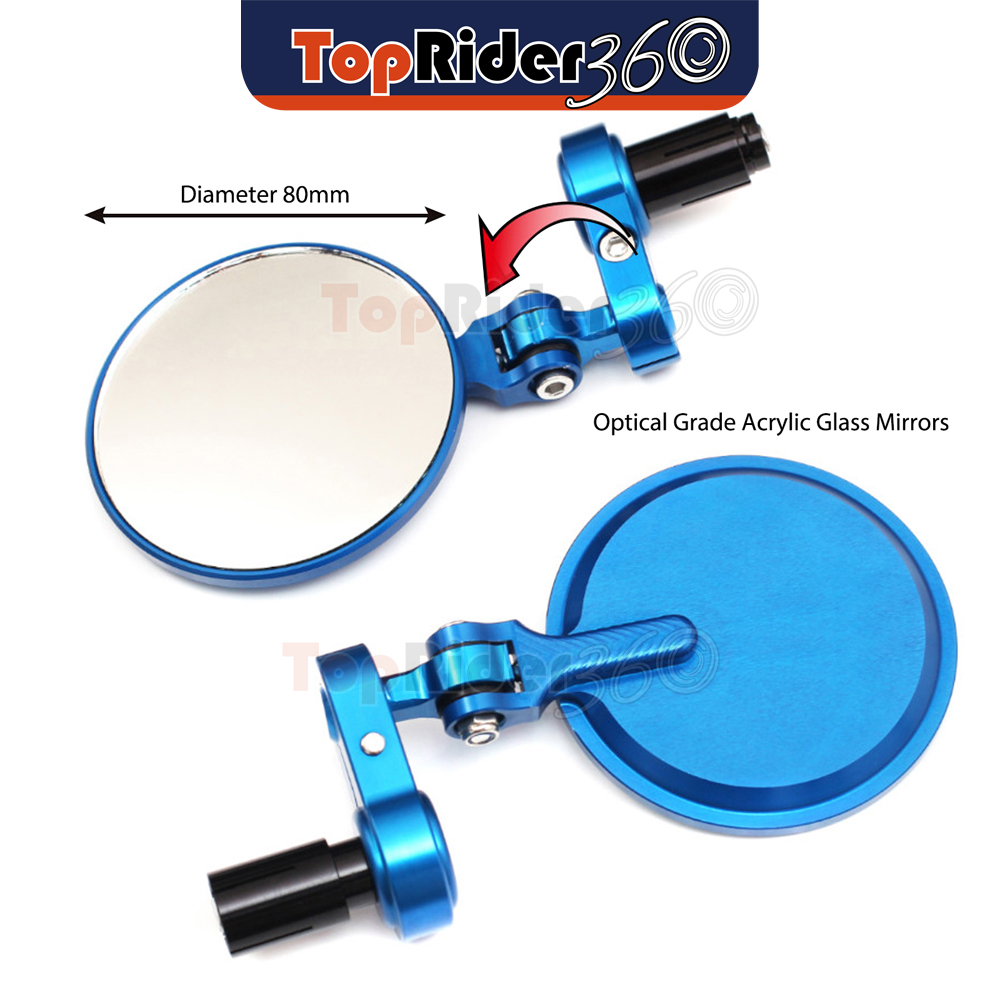 CNC Blue Bar End Mirrors NXP10 For Kawasaki ZX-14 06-16 15 14 13 CNC Blue Bar End Mirrors NXP10 For Kawasaki ZX-14 06-16 15 14 13