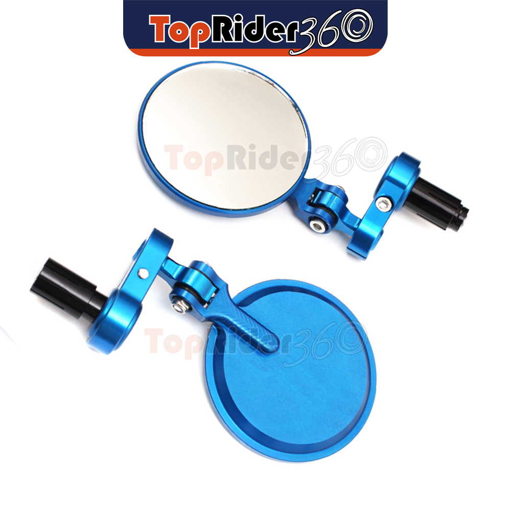 CNC Blue Bar End Mirrors NXP10 For Kawasaki ZX-14 06-16 15 14 13