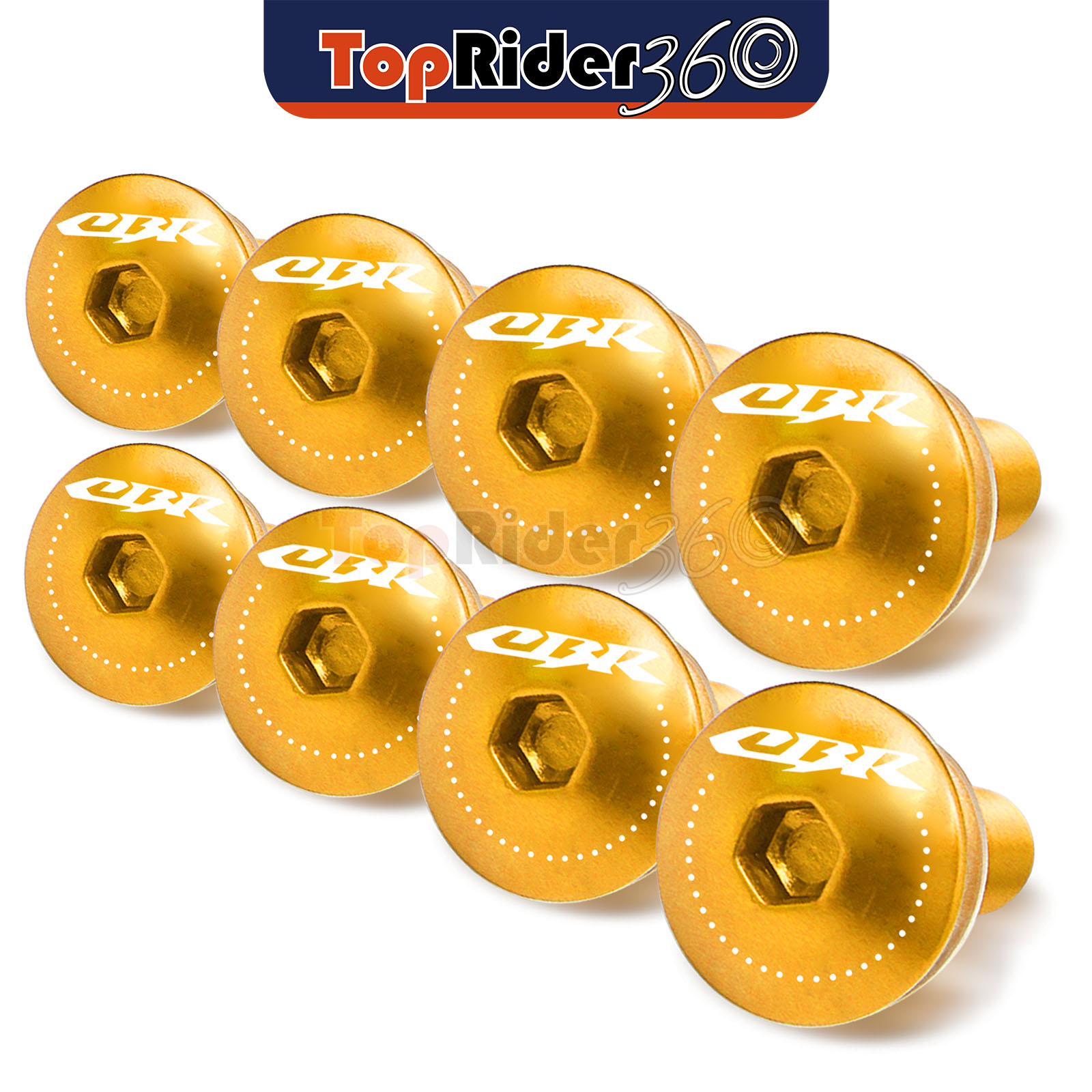 FireRiderWorld 6-Color Fuel Cap Bolts Set – For Honda CBR1000RR Fireblade 2004-2007